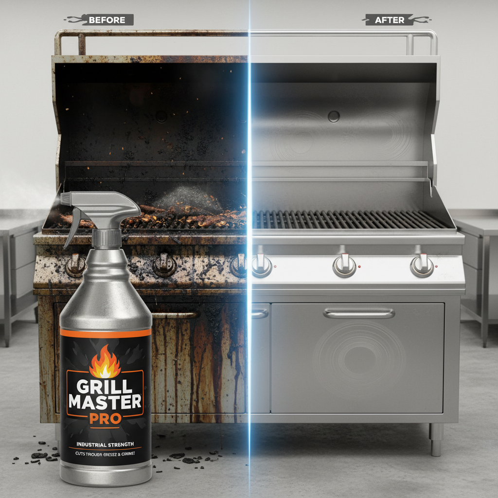 Heavy-duty BBQ cleaner with grill grates