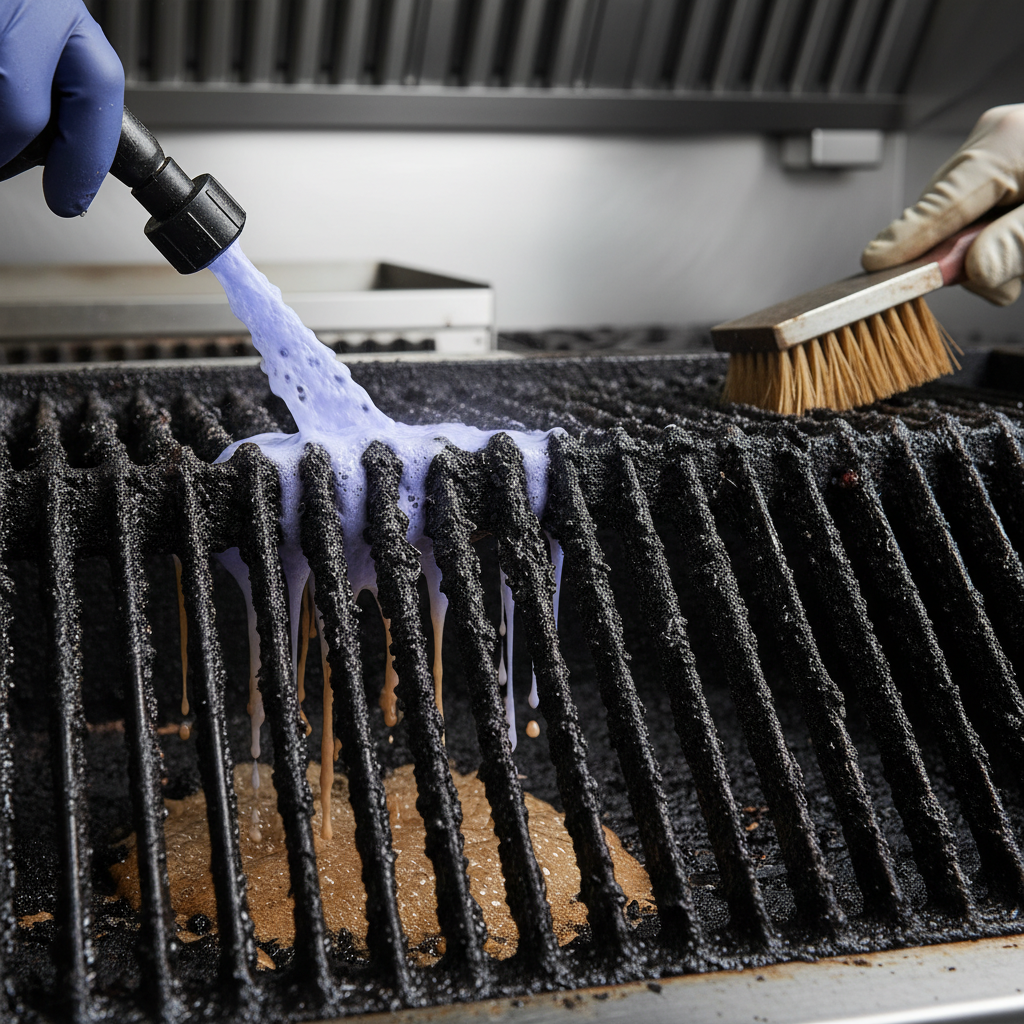 Before and after results on grill grates
